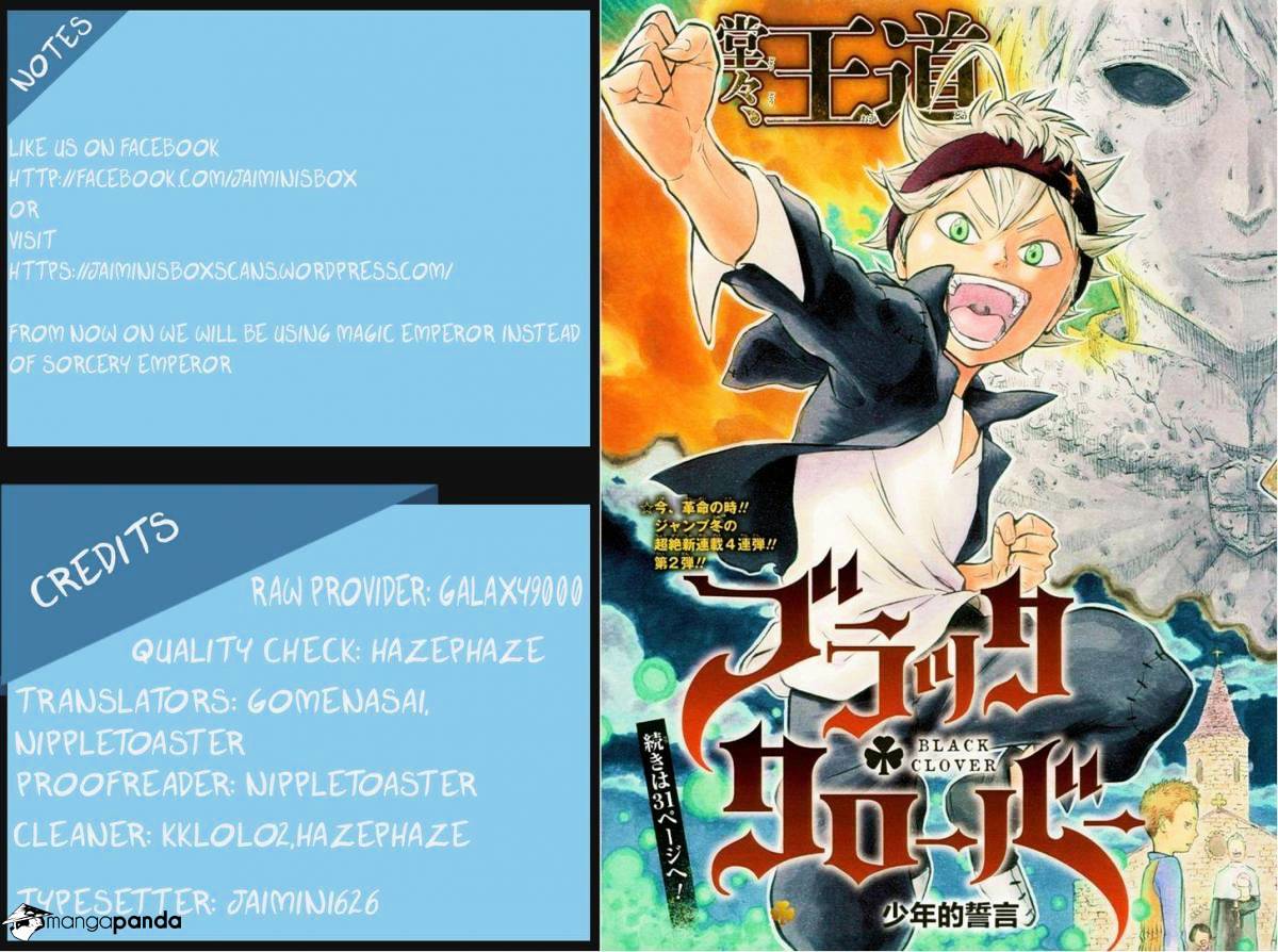 Black Clover chapter 12 page 1