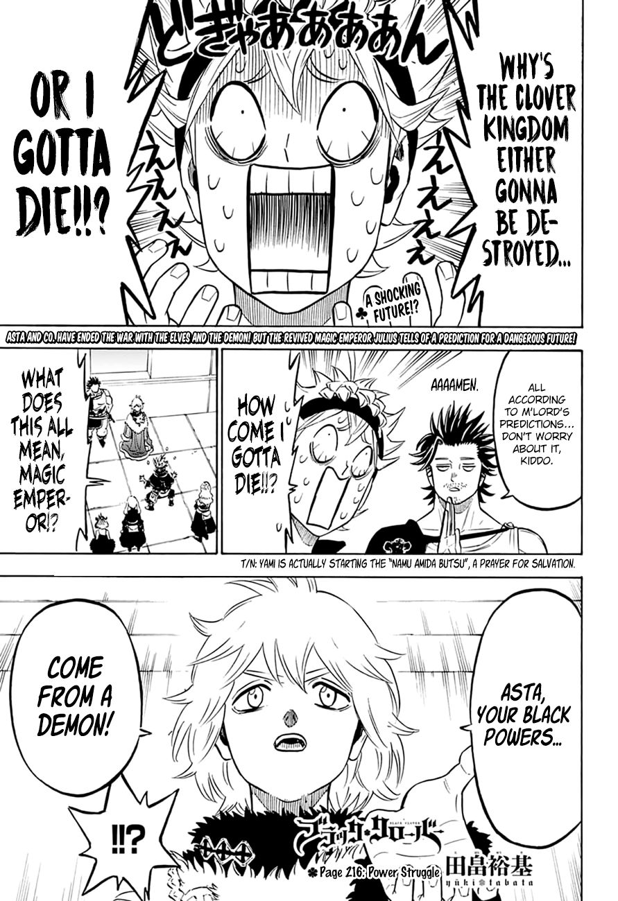 Black Clover chapter 218 page 1