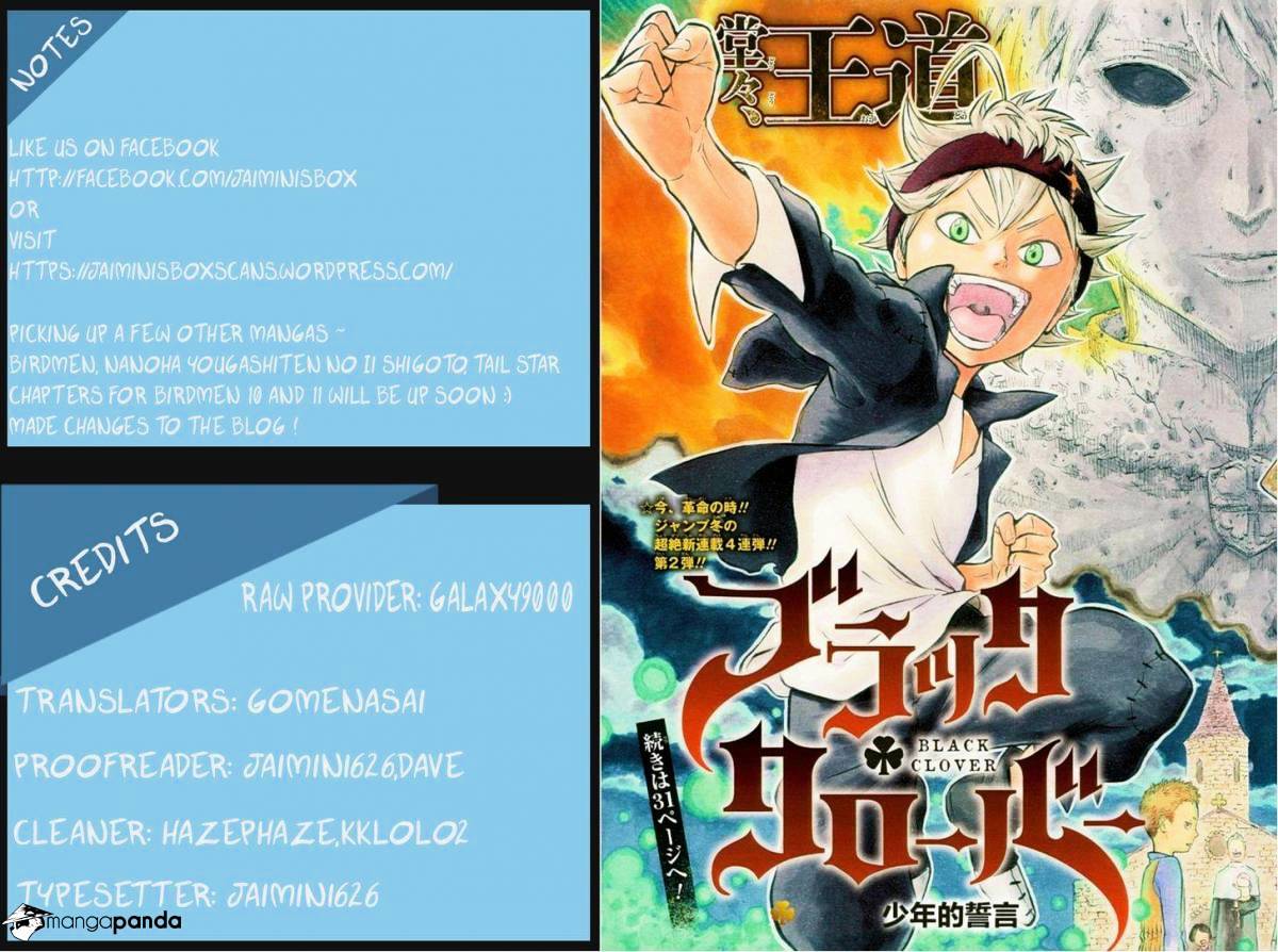 Black Clover chapter 9 page 1