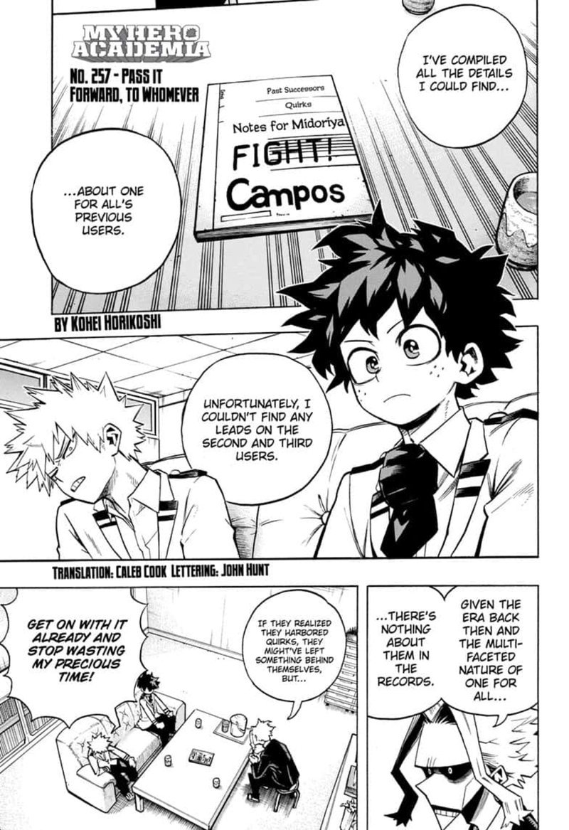 Boku no Hero Academia chapter 285 page 1