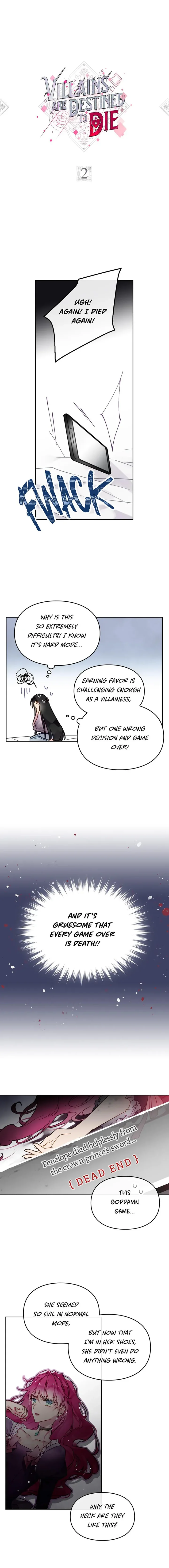 Death Is the Only Ending for the Villainess chapter 2 page 1