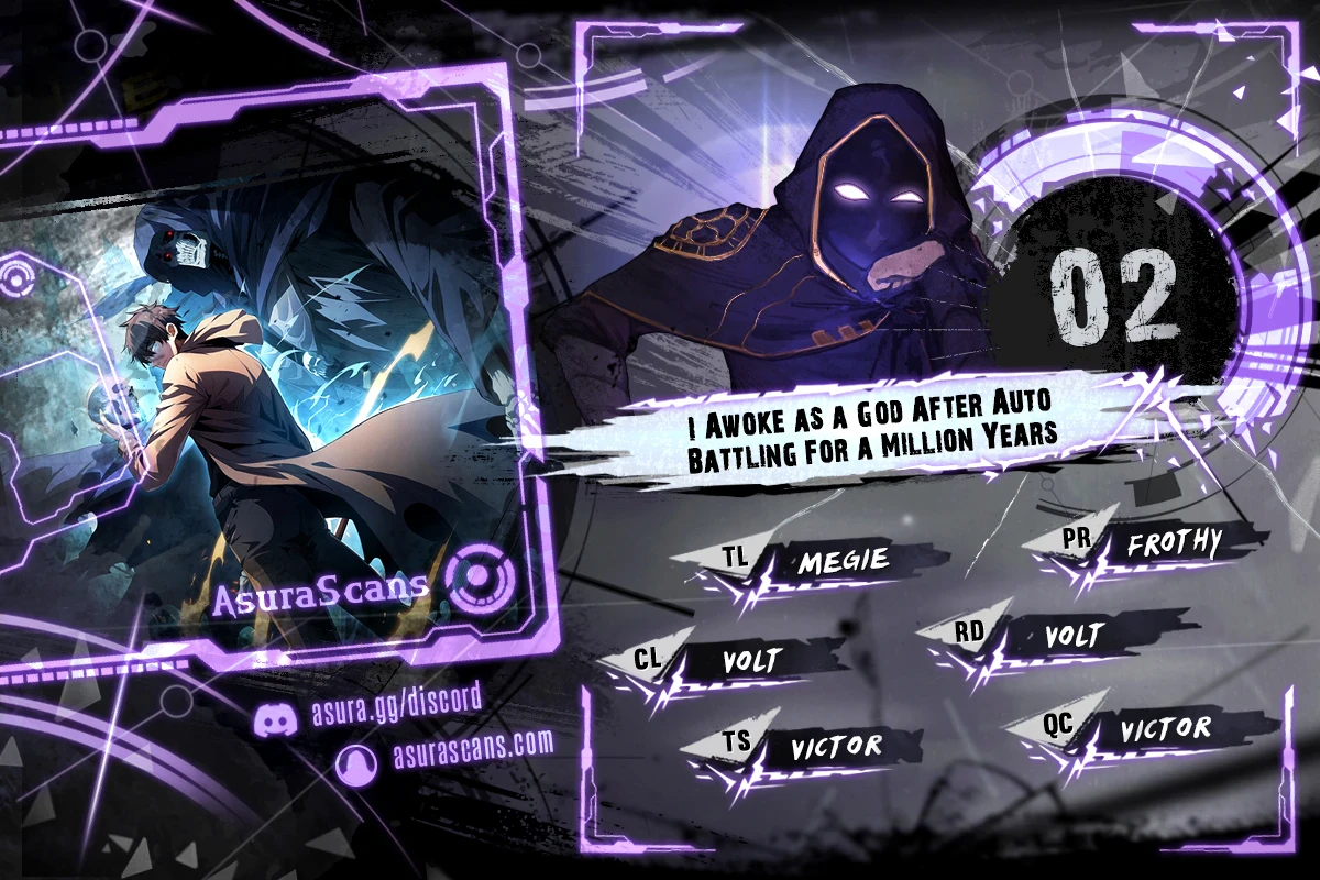 I Awoke as a God After Auto Battling for a Million Years chapter 2 page 1