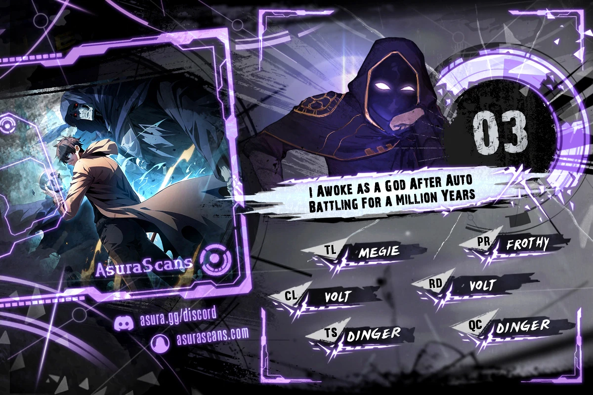 I Awoke as a God After Auto Battling for a Million Years chapter 3 page 1
