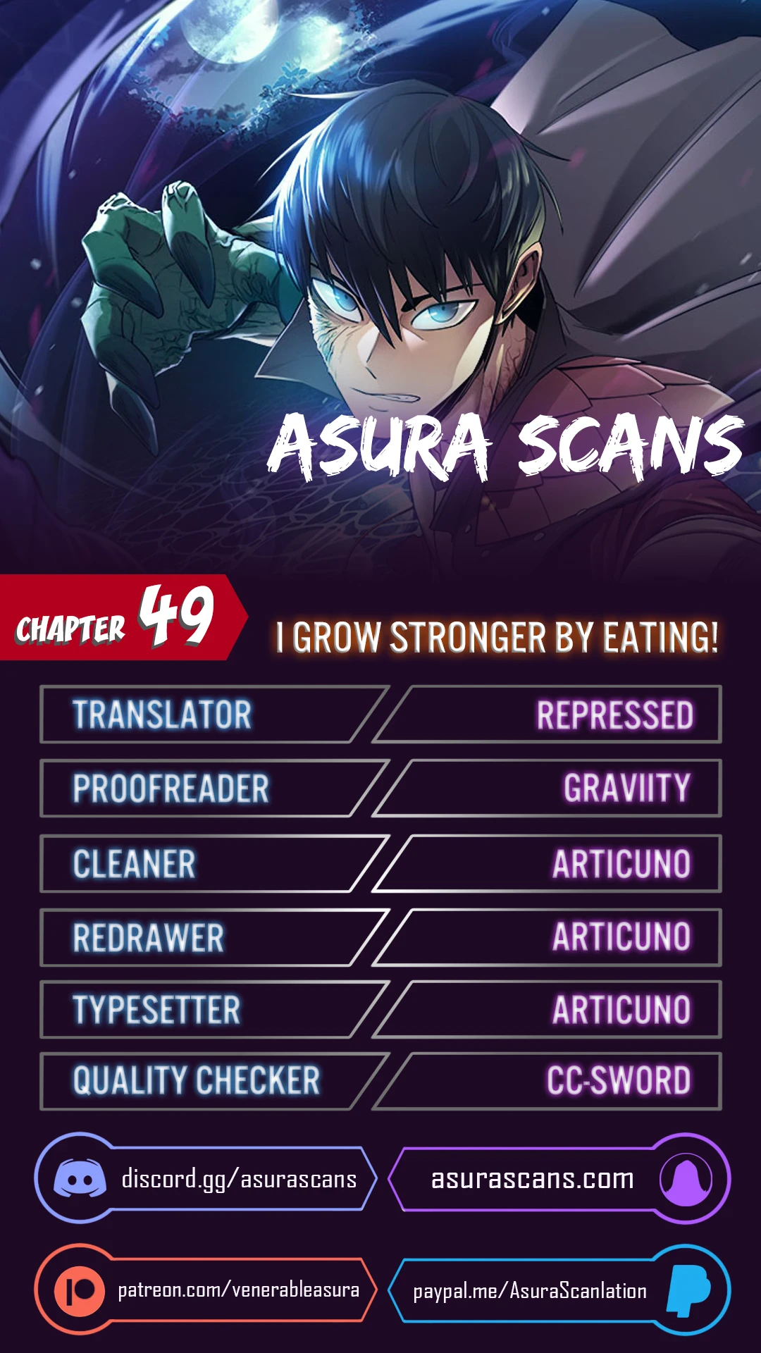 I Grow Stronger by Eating chapter 49 page 1