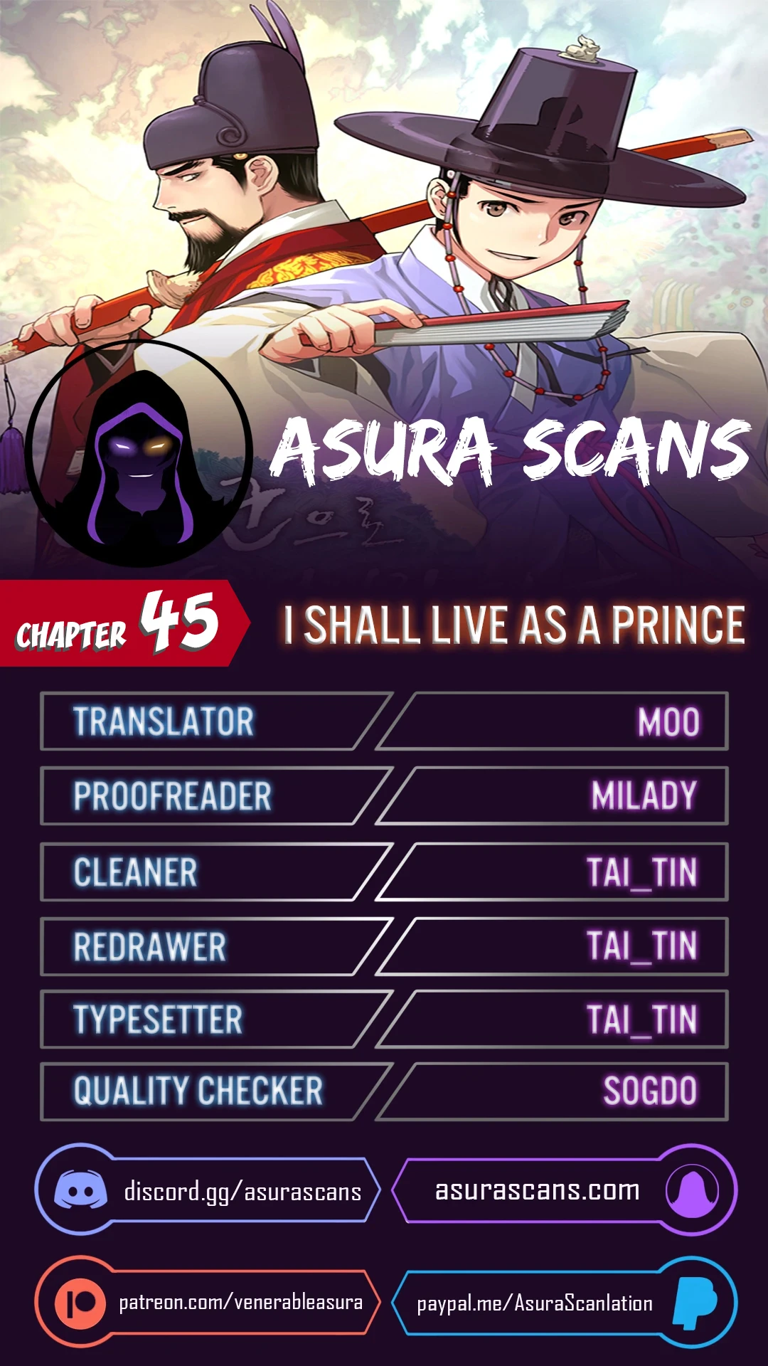 I Shall Live as a Prince chapter 45 page 1