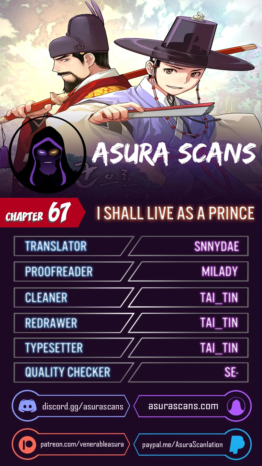I Shall Live as a Prince chapter 67 page 1