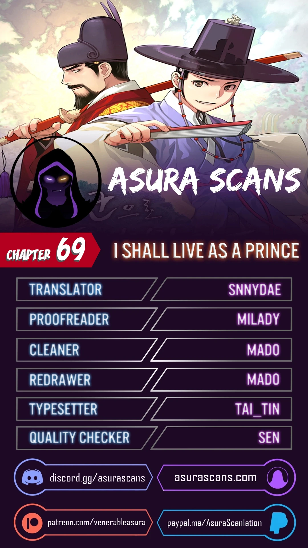 I Shall Live as a Prince chapter 69 page 1