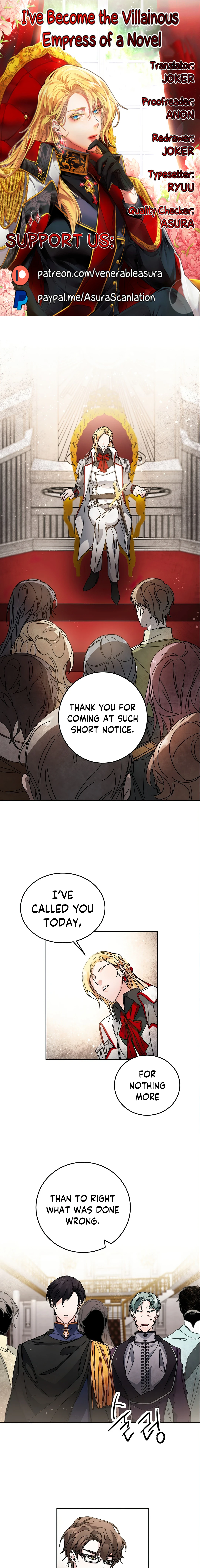 I've Become the Villainous Empress of a Novel chapter 11 page 1