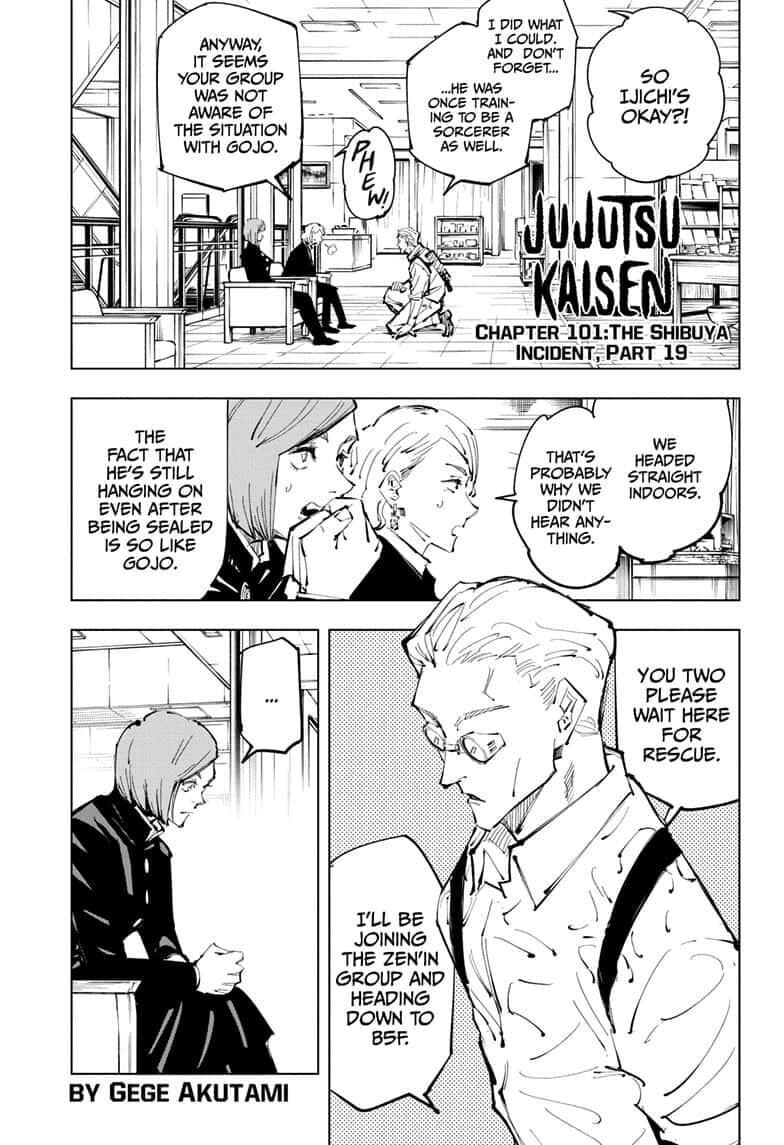 Jujutsu Kaisen chapter 101 page 1