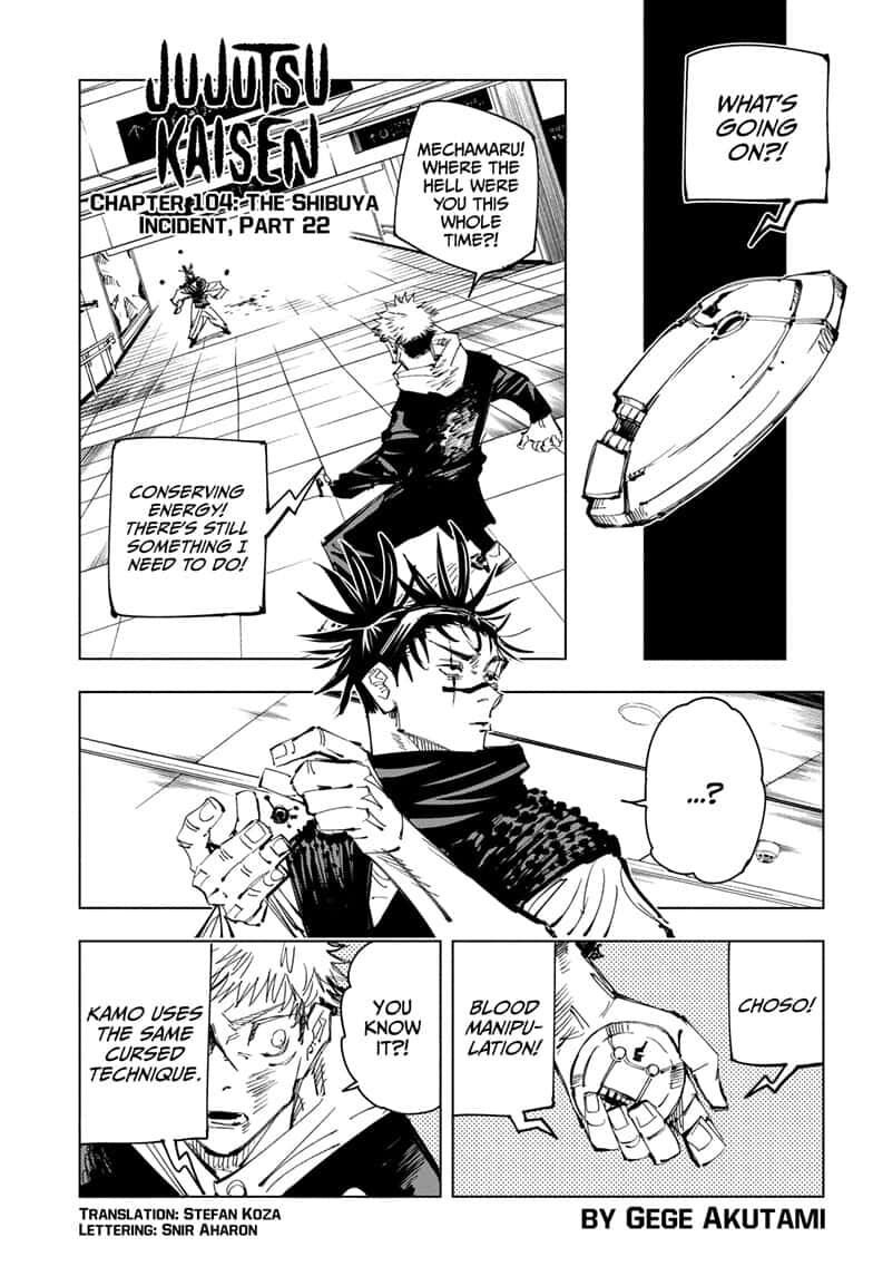 Jujutsu Kaisen chapter 104 page 1