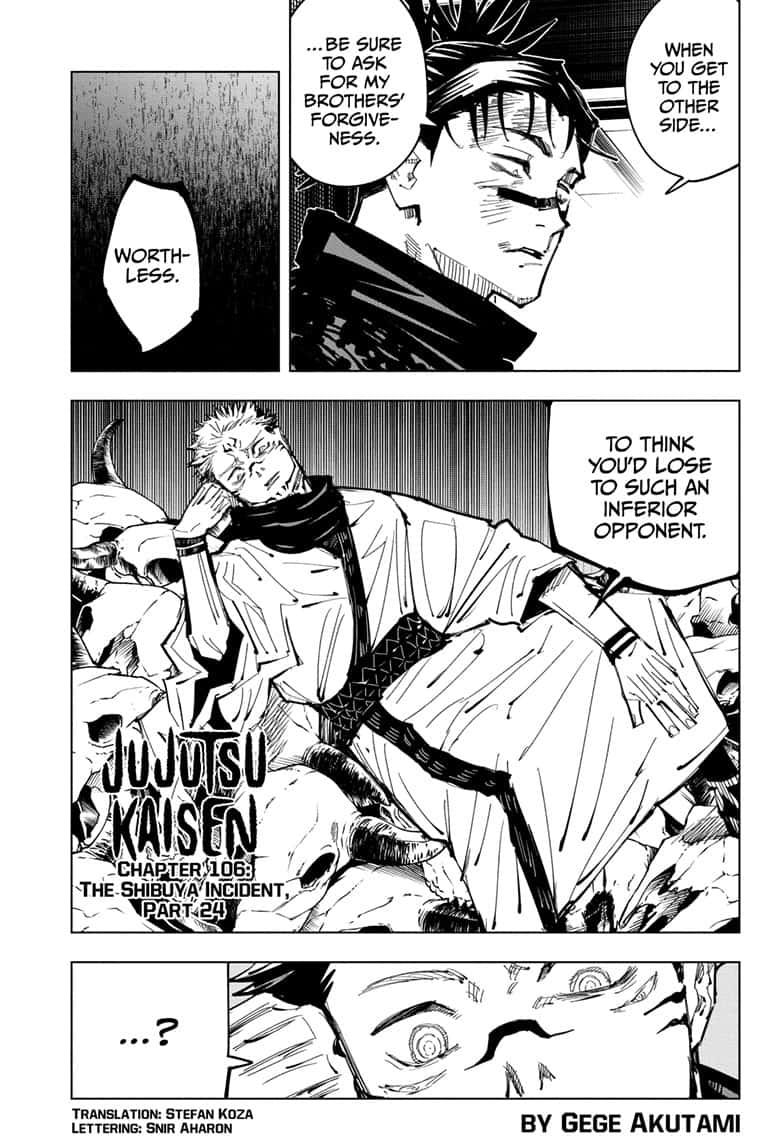 Jujutsu Kaisen chapter 106 page 1
