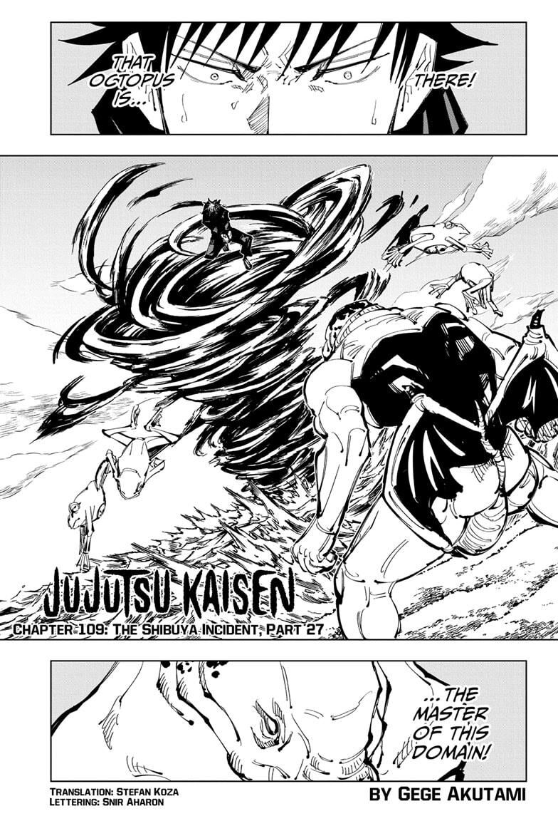 Jujutsu Kaisen chapter 109 page 1