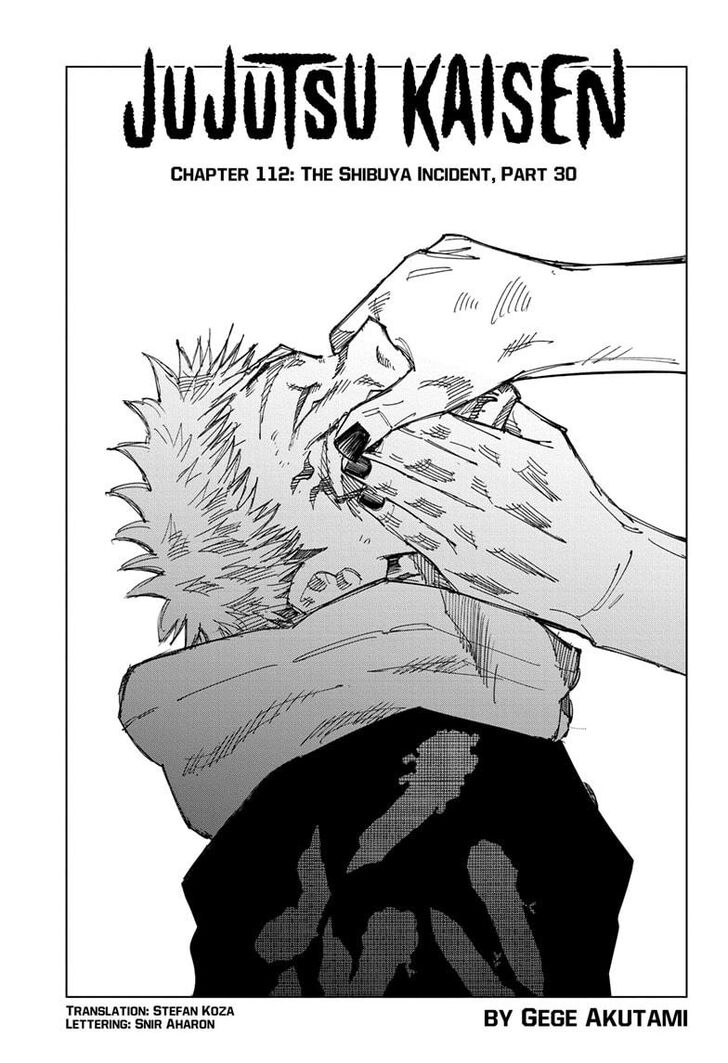 Jujutsu Kaisen chapter 112 page 1