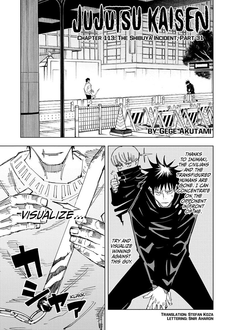 Jujutsu Kaisen chapter 113 page 1