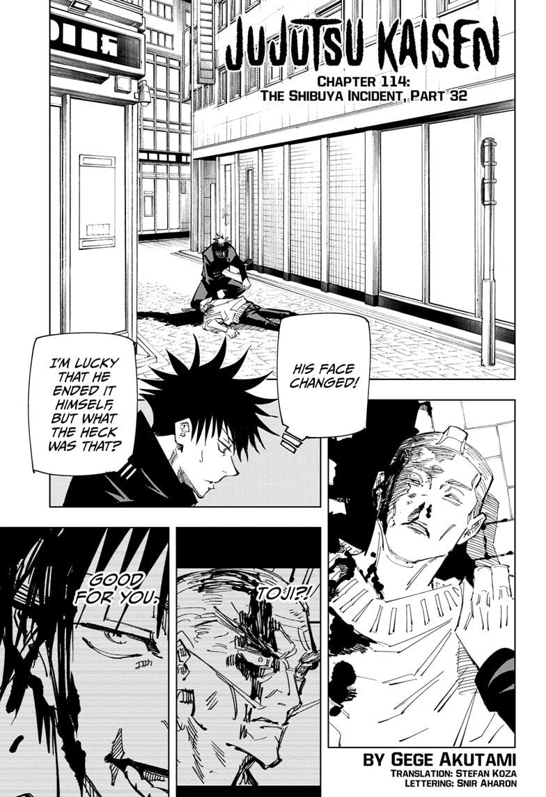 Jujutsu Kaisen chapter 114 page 1