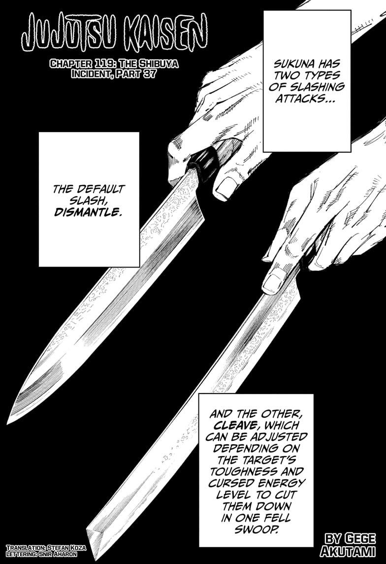 Jujutsu Kaisen chapter 119 page 1