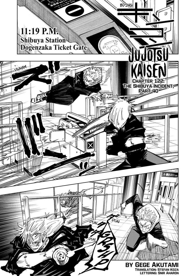 Jujutsu Kaisen chapter 122 page 1