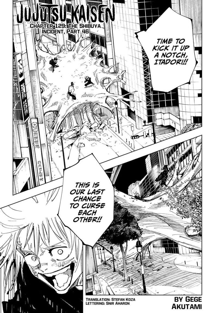 Jujutsu Kaisen chapter 129 page 1