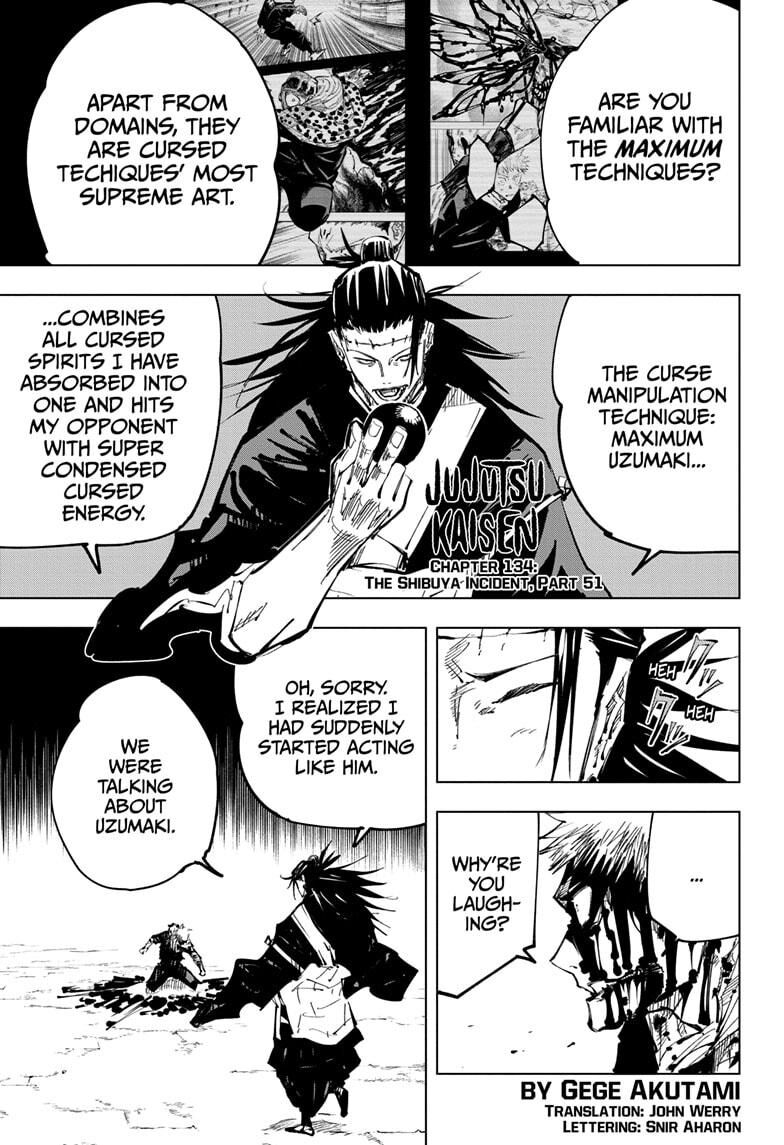 Jujutsu Kaisen chapter 136 page 1