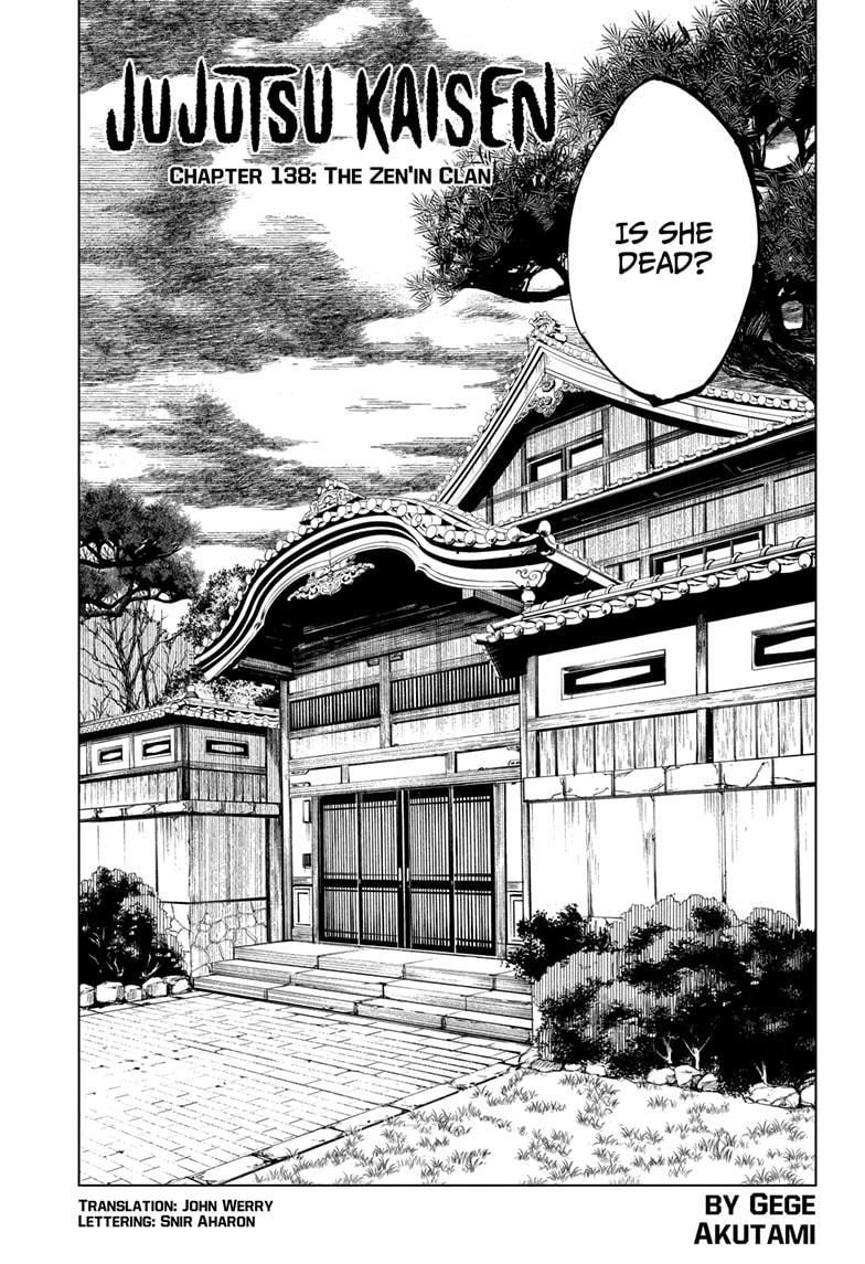 Jujutsu Kaisen chapter 140 page 1