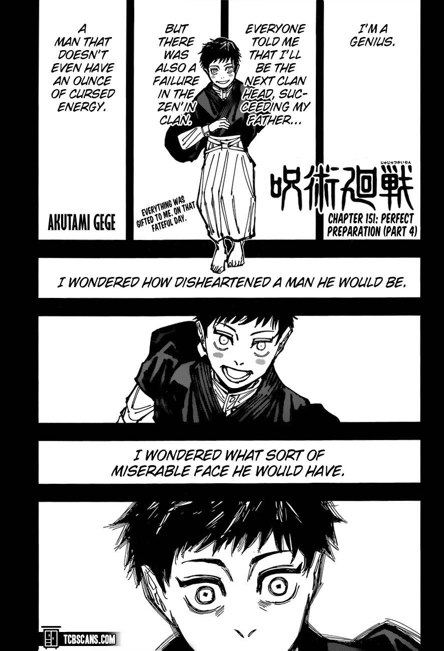 Jujutsu Kaisen chapter 153 page 1