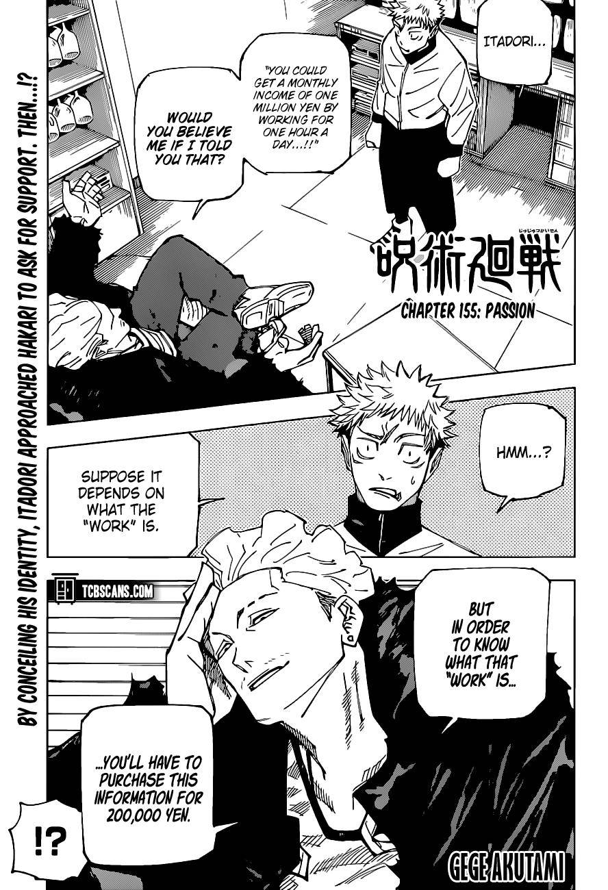 Jujutsu Kaisen chapter 157 page 1