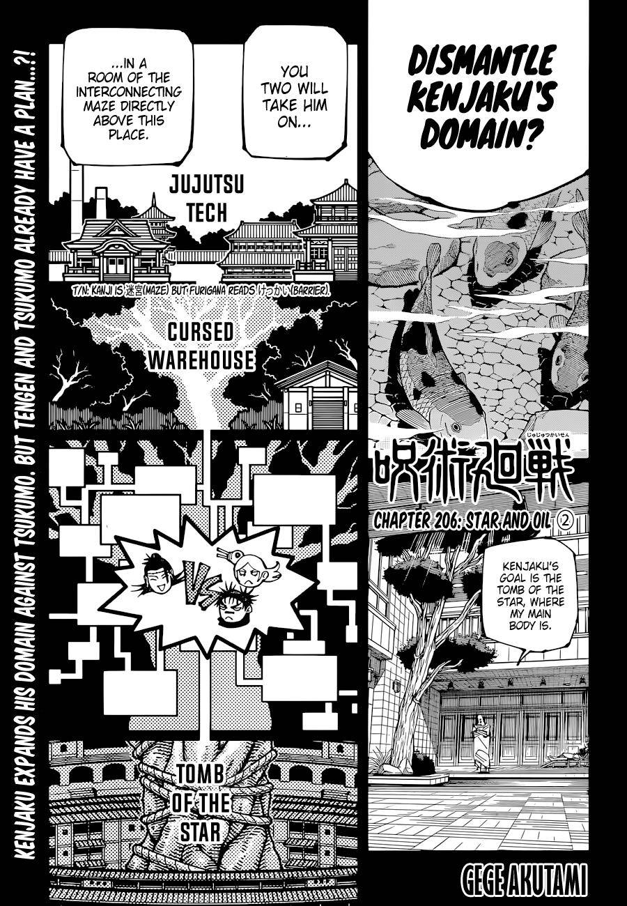 Jujutsu Kaisen chapter 209 page 1