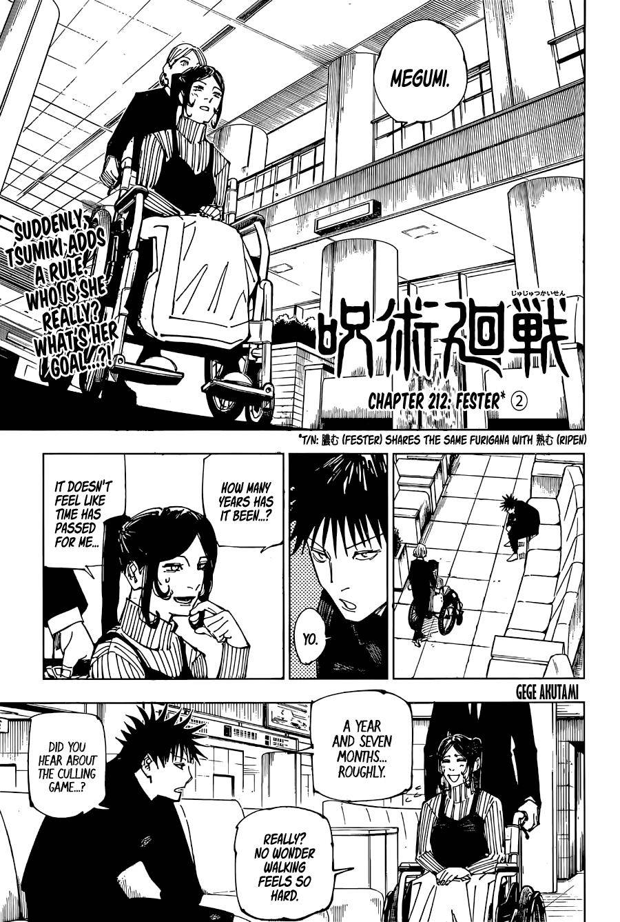 Jujutsu Kaisen chapter 215 page 1