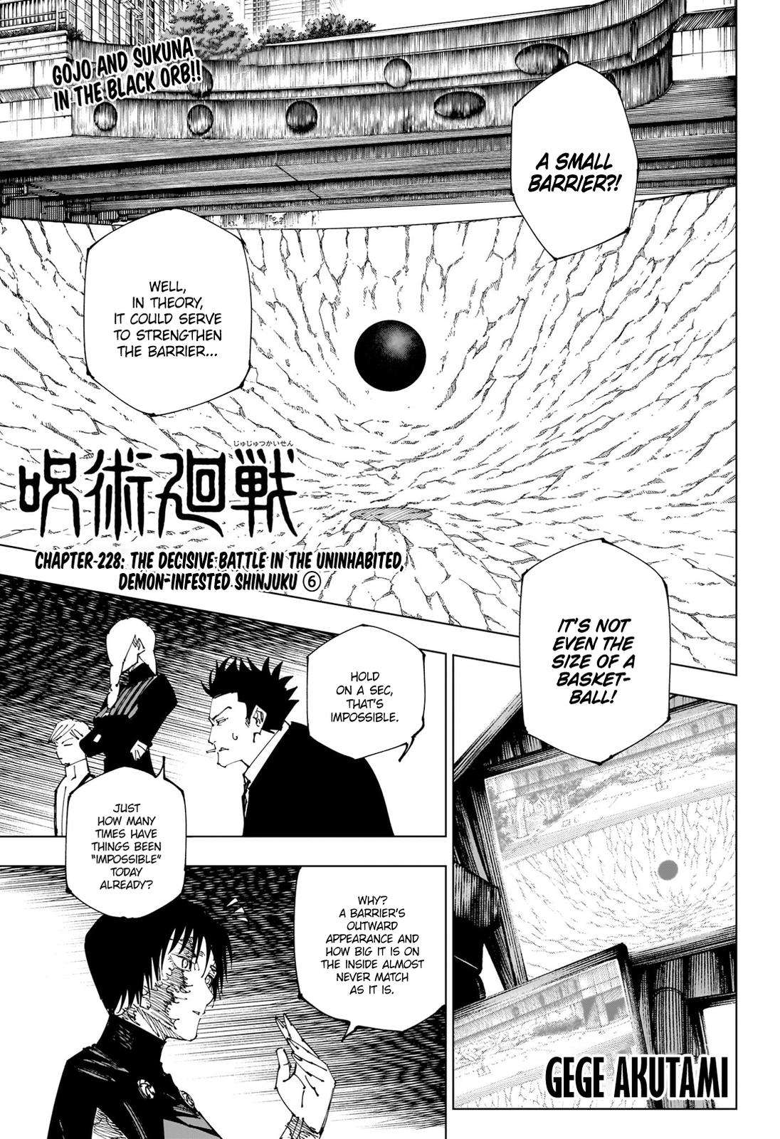 Jujutsu Kaisen chapter 231 page 1