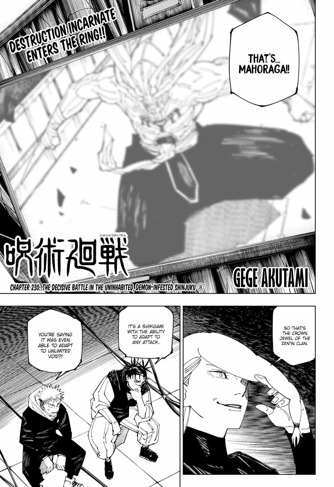 Jujutsu Kaisen chapter 233 page 2