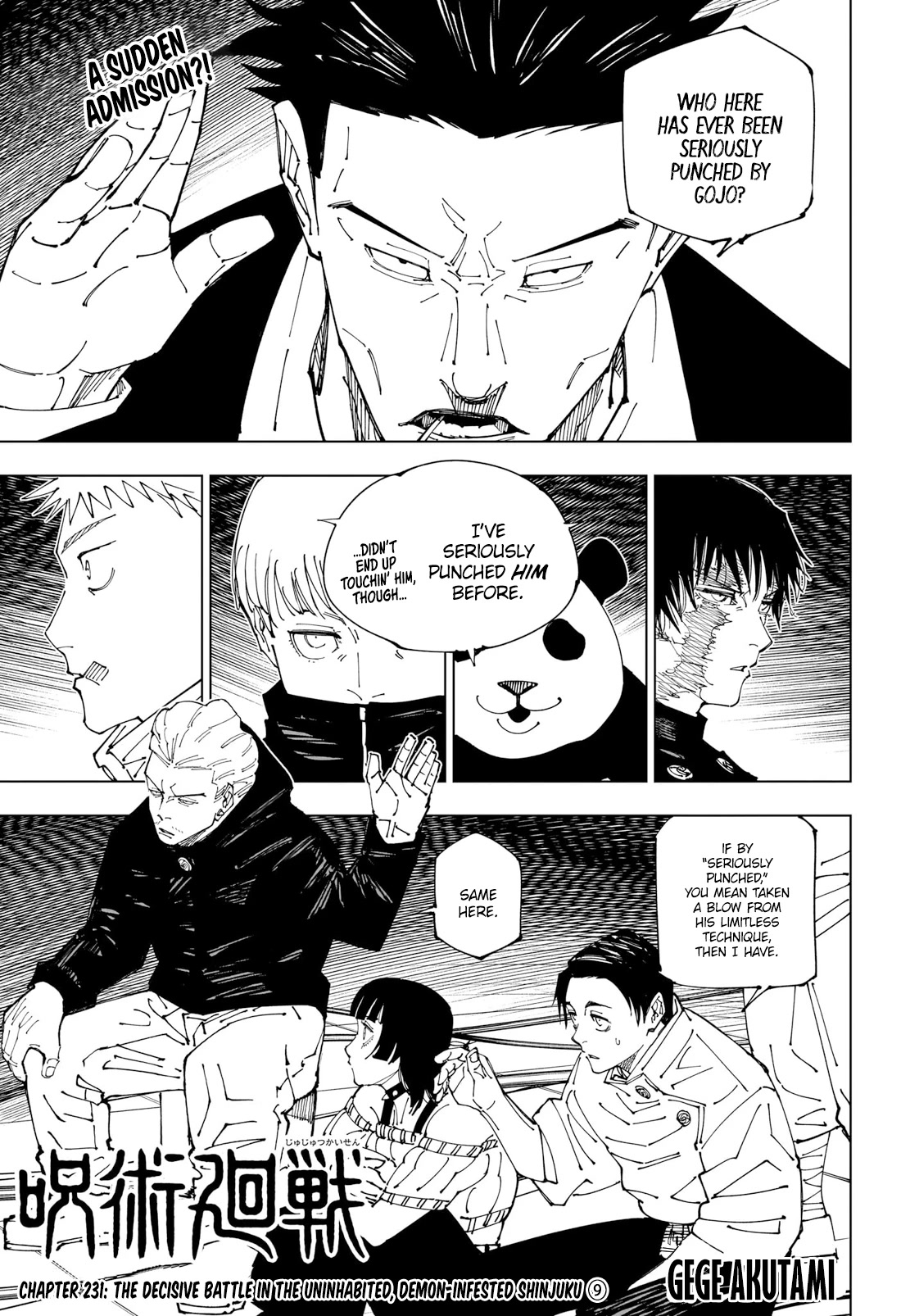 Jujutsu Kaisen chapter 234 page 1