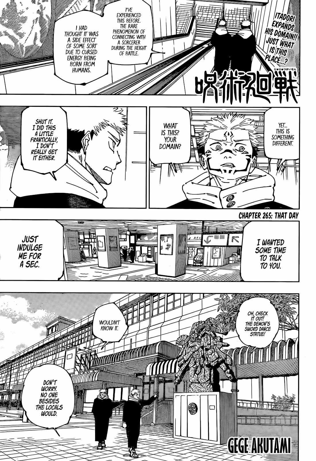 Jujutsu Kaisen chapter 269 page 1