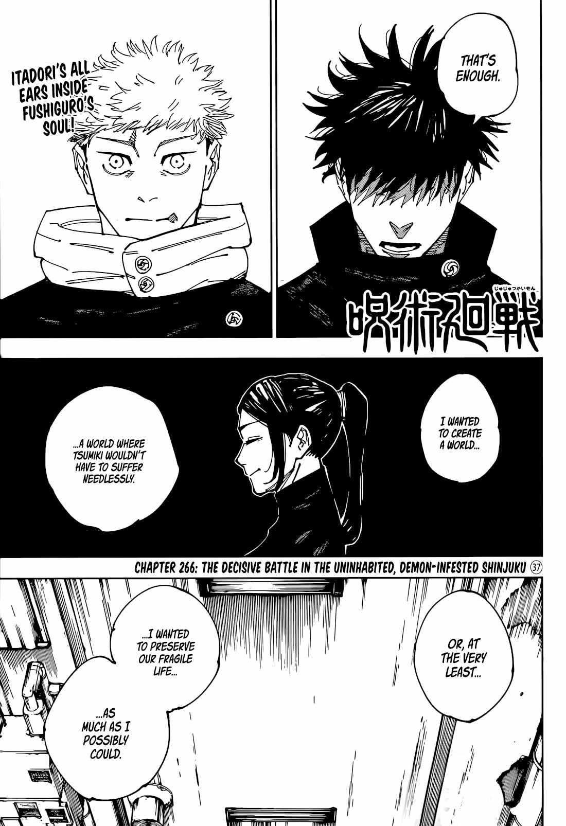 Jujutsu Kaisen chapter 270 page 1