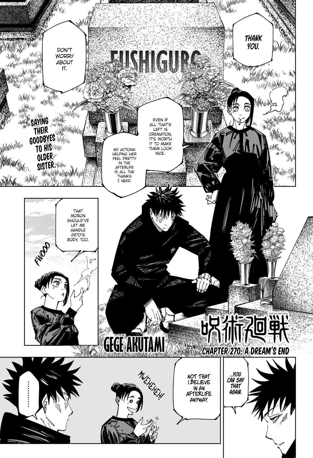 Jujutsu Kaisen chapter 274 page 1