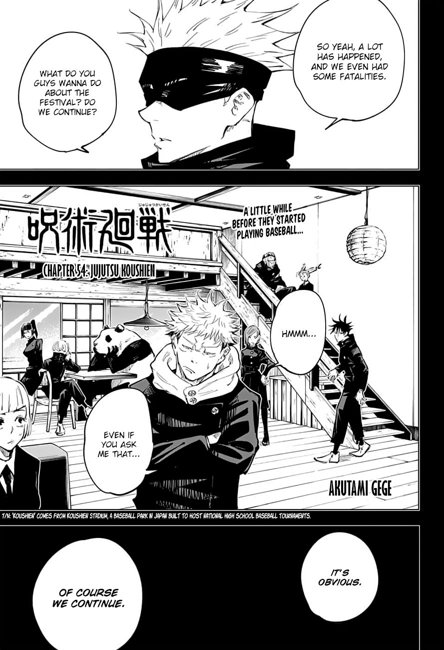 Jujutsu Kaisen chapter 54 page 1