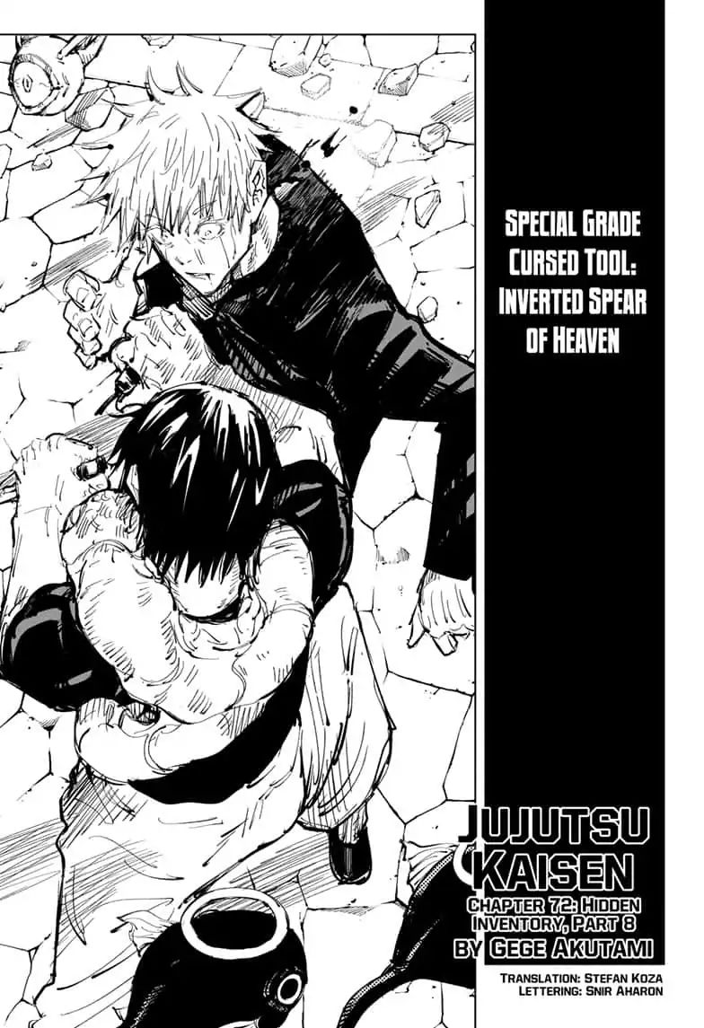 Jujutsu Kaisen chapter 72 page 1