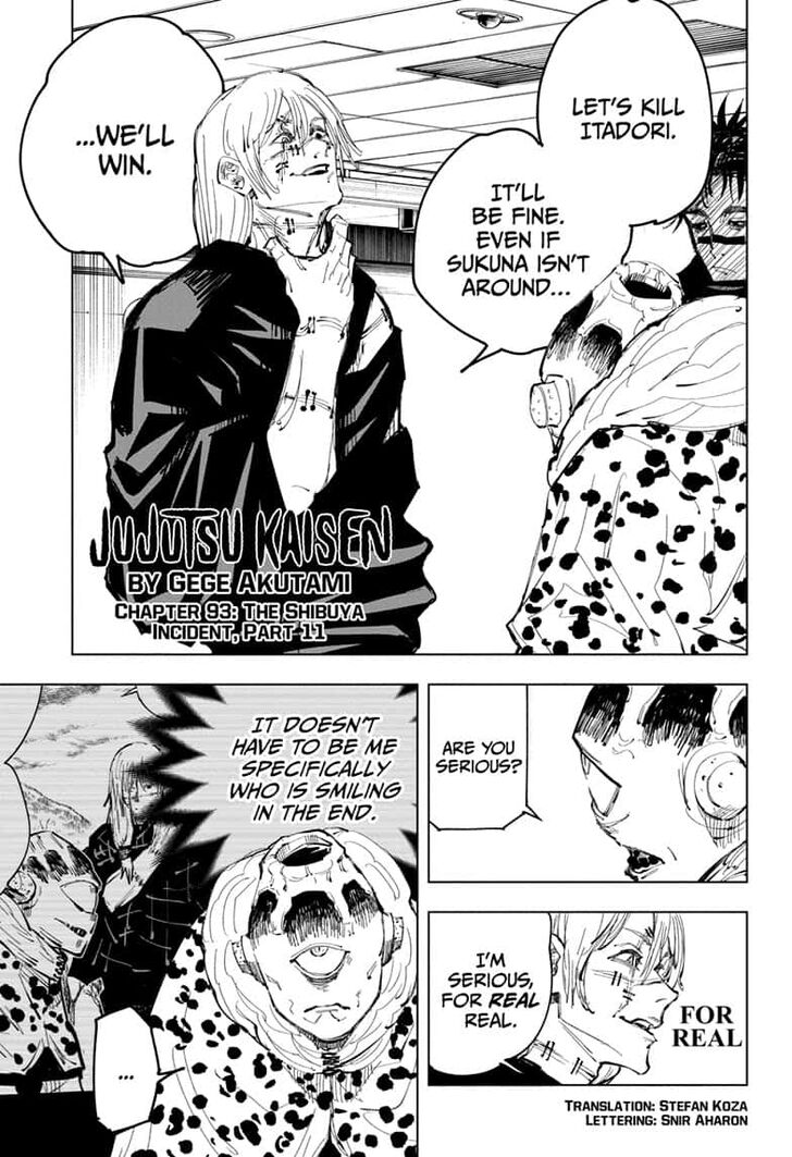 Jujutsu Kaisen chapter 93 page 1