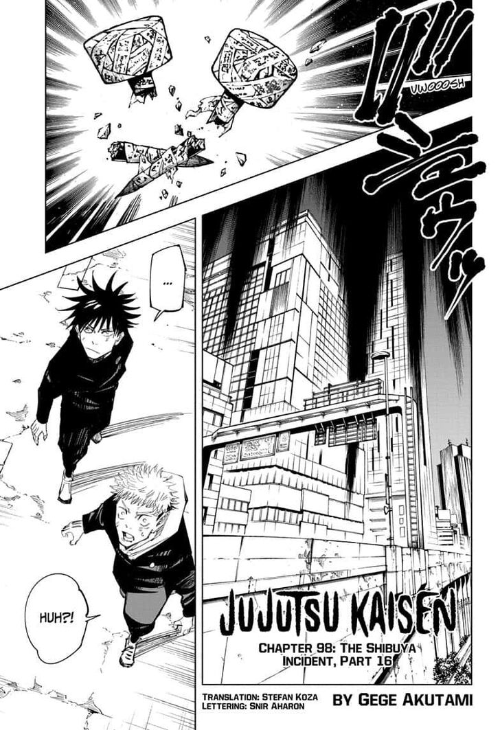 Jujutsu Kaisen chapter 98 page 1
