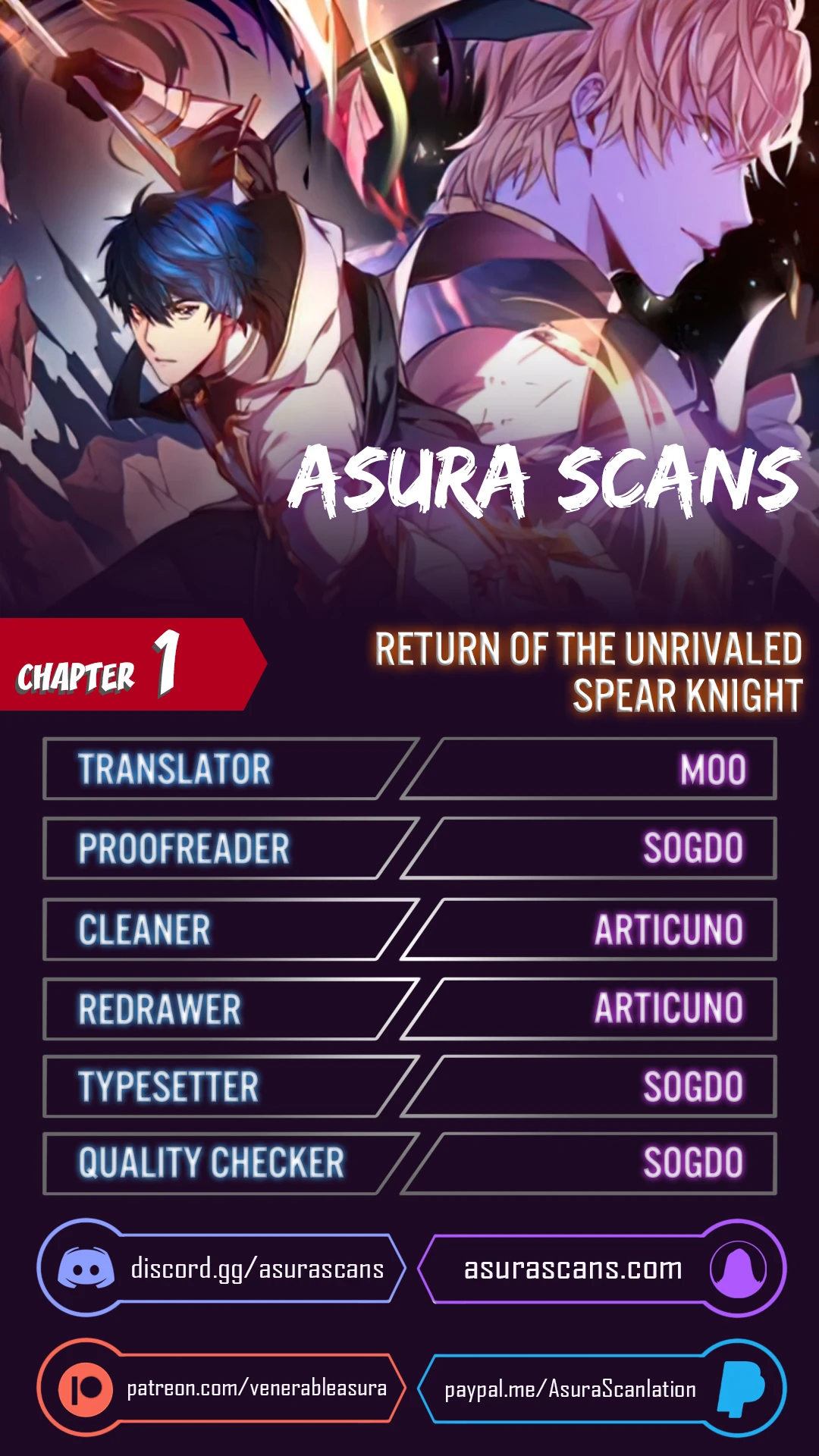 Return of The Unrivaled Spear Knight chapter 1 page 1