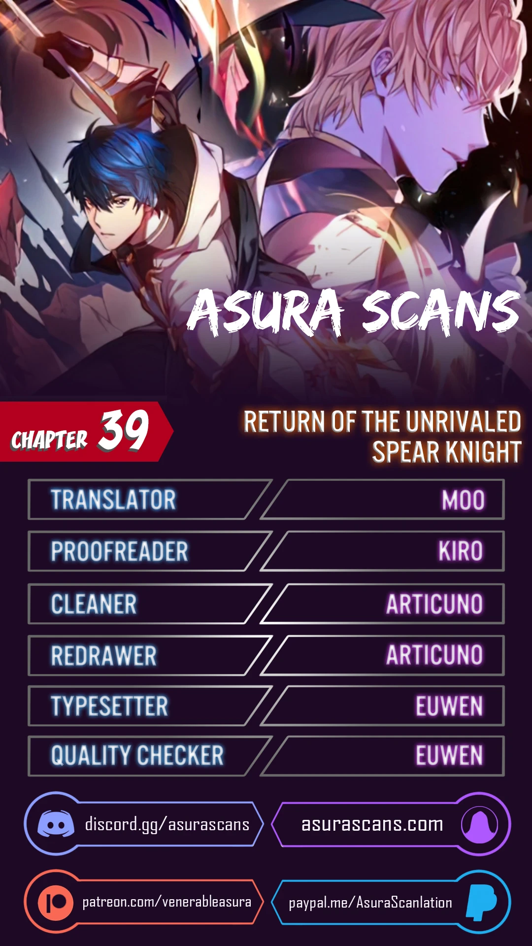 Return of The Unrivaled Spear Knight chapter 39 page 1
