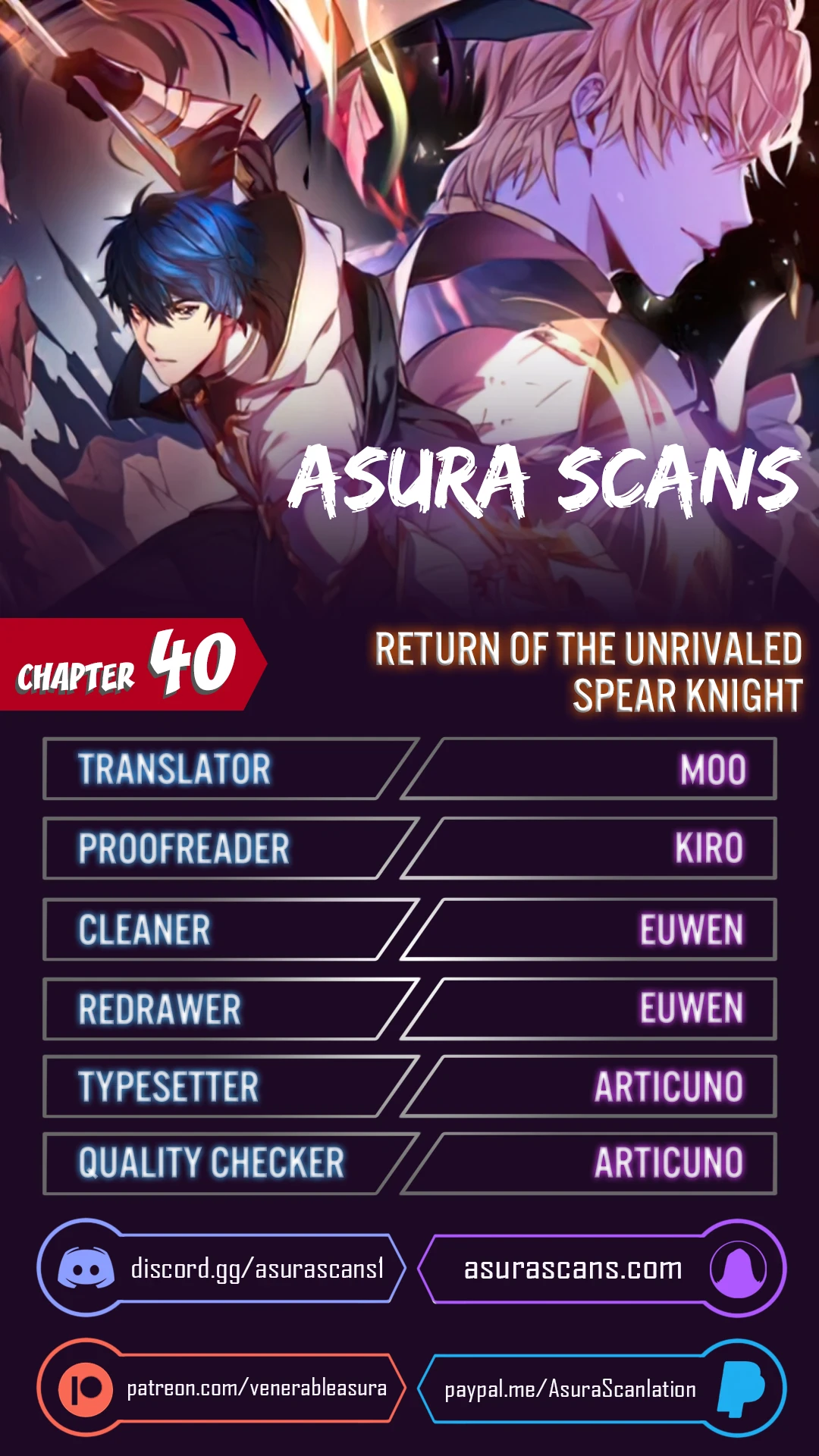 Return of The Unrivaled Spear Knight chapter 40 page 1